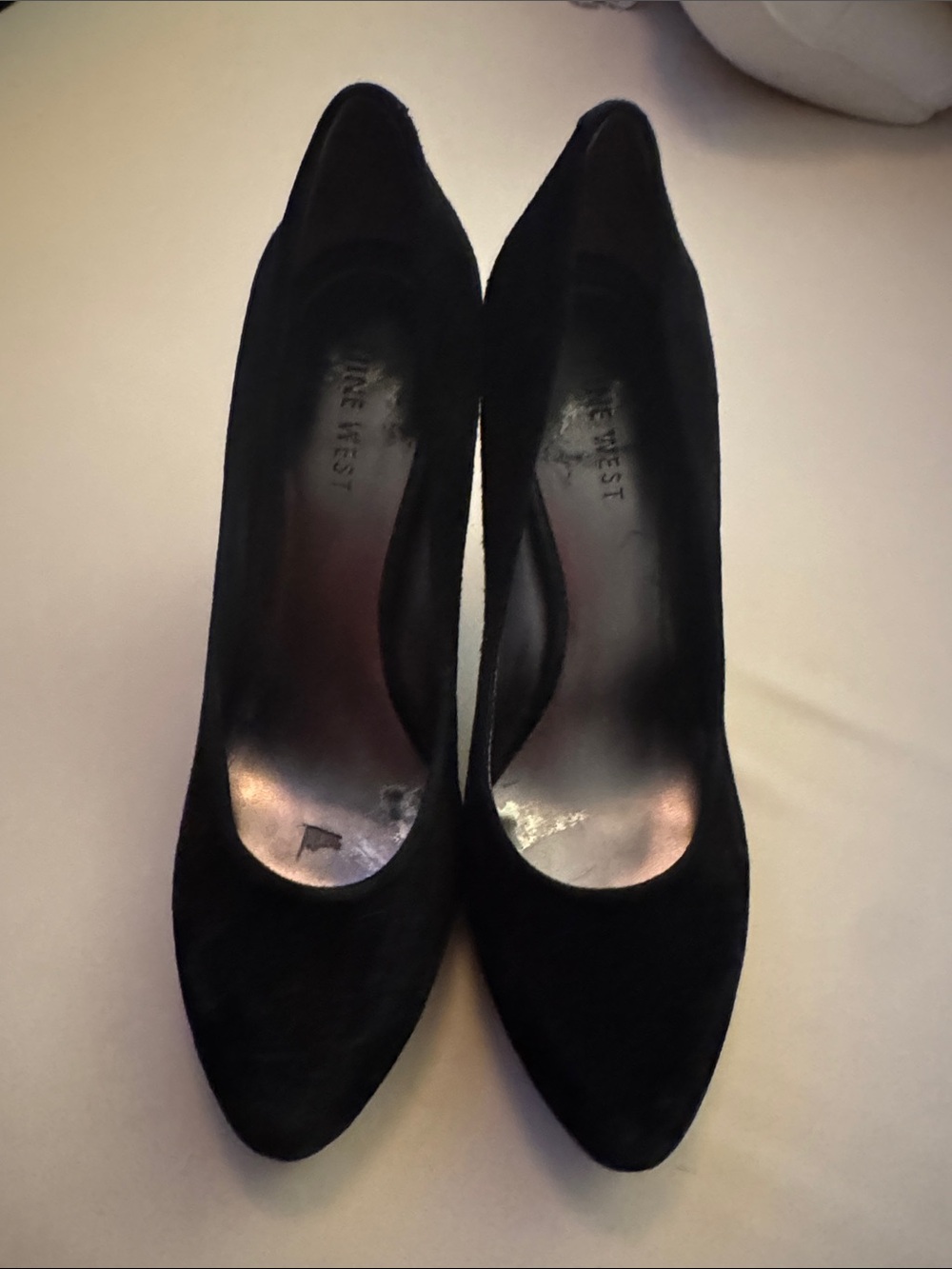 Nine West Black Suede Pointed Toe Pumps